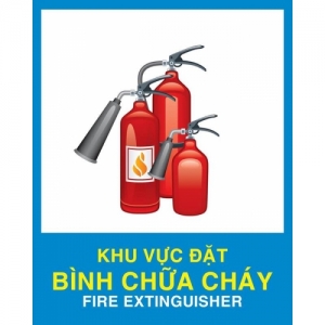 Biển báo Khu vực đặt bình chữa cháy - Fire extinguisher