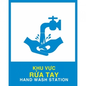 Biển báo Khu vực rửa tay - Hand wash station