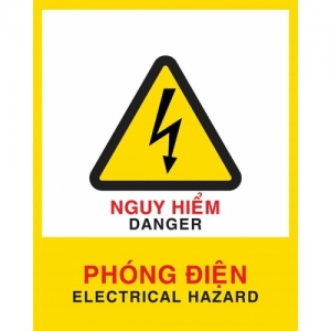 Biển báo Nguy hiểm Phóng điện - Danger Electrical hazard