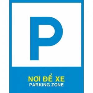 Biển báo Nơi để xe - Parking zone
