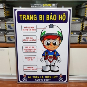 Biển báo khung sắt Trang bị bảo hộ lao động (2)