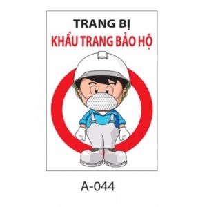 Biển báo Trang bị khẩu trang bảo hộ