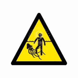 Biển cảnh báo - Có sứa