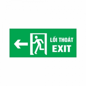 Biển Exit lối thoát chỉ trái