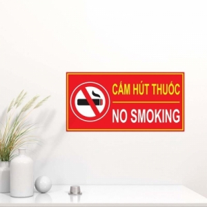 Biển báo cấm hút thuốc PCCC - mica
