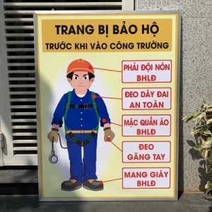 Biển báo khung sắt Trang bị bảo hộ